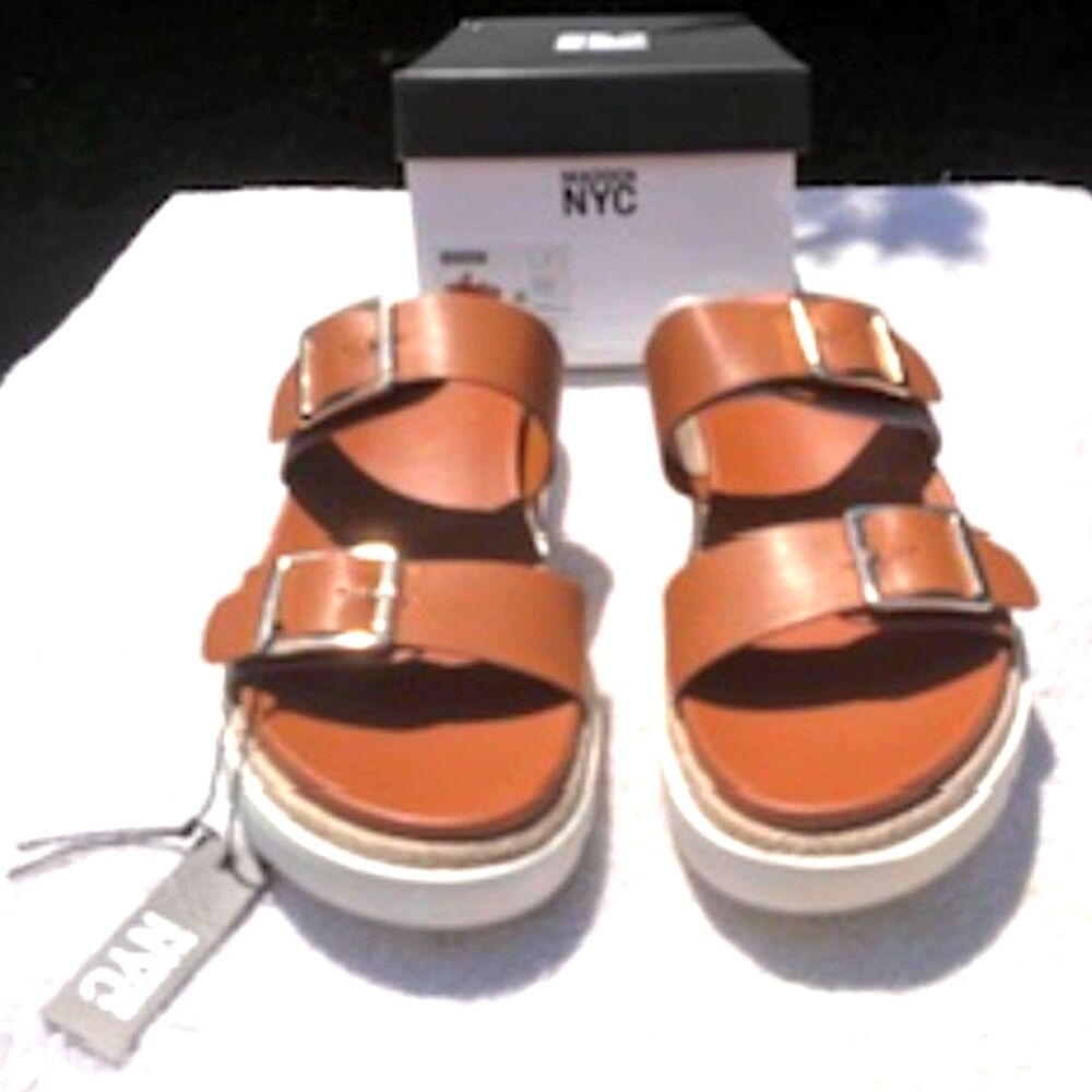 Flatform Two Strap . Size: 11 Two Strap Sandals . Madden NYC . New in Box
